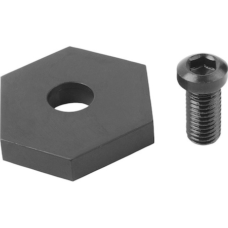 Kipp Chock Clamp Hexagon D=M12, Form:A Mild Steel, Variable K0023.11